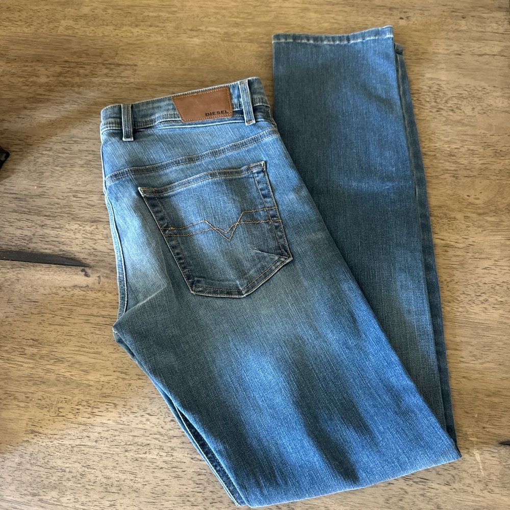 Diesel Men's Light Blue Slim Straight Jeans